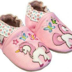 Rose et Chocolat babyslofjes Classic Magic Unicorn Pink