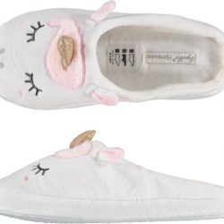 Sloffen - Pantoffels dames - Pantoffels - Sloffen dames - Instap sloffen - Unicorn - Wit - Maat 41/42