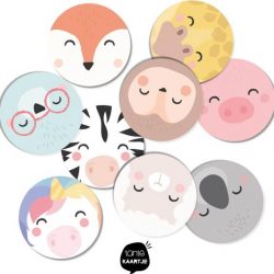 Stickerset - Faces 9 stuks.
