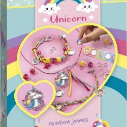 Totum unicorn rainbow jewellery - unicorn regenboogsieraden maken - 2 armbandjes & kettinkje