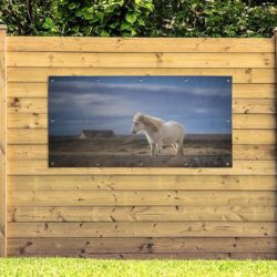 Tuinposter Eenhoorns - Realistische foto van eenhoorn 160x80 cm - Tuindoek/Buitencanvas/Schilderijen voor buiten (tuin decoratie)