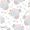 Tuinposter Kinderkamer Patroon - CM - Kinderpatroon met slapende eenhoorns - Tuinposter 80x120 cm - Tuindoek/Buitencanvas/Schilderijen voor buiten (tuin decoratie)