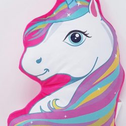 UNICORN KUSSEN VOOR MEISJES - 40 X 30 CM - WIT/ROZE