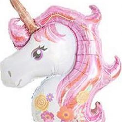 Unicorn Ballon - Roze - XXL - 110cm - Folie Ballon - Eenhorn - Paard - Versiering - Ballonnen - Verjaardag - Thema Feest - Helium ballon