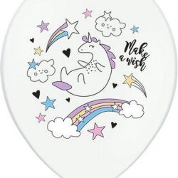 Unicorn Ballonnen Wit 30cm 50 stuks