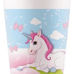 Unicorn Bekers Versiering 200ml 8 stuks