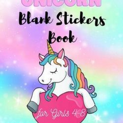 Unicorn Blank Stickers Book for Girls 4-8