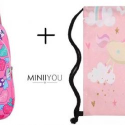 Unicorn Set - Meisjes rugzak unicorn (3-8 jaar) - basisschool rugtas - roze + gymtasje eenhoorn (vanaf 3 jaar)