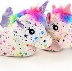 Unicorn dieren pantoffel voor kinderen en volwassenen wit maat 38-39