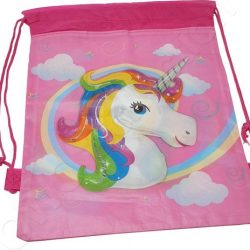 Unicorn eenhoorn rainbow regenboog rugtas - tas - rugzak - gymtas - kinderrugzak - 35cm x 28cm - Roze