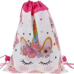 Unicorn eenhoorn rainbow regenboog rugtas - tas - rugzak - gymtas - kinderrugzak - 35cm x 28cm - Roze -eenhoorn ruzgzak -unicorn trekkoord rugtas -unicorn gymtas