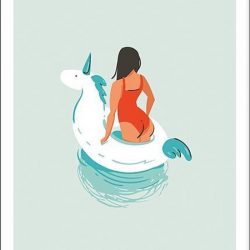 Unicorn floaty (21x29
