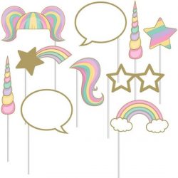 Unicorn foto booth pastel