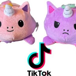 Unicorn knuffel - Eenhoorn - Mood knuffel - Roze - Paars - Blij/Boos knuffel - Omkeerbaar - Emotie knuffel - Gezien op TIKTOK