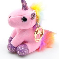 Unicorn sleutelhanger - Roze unicorn sleutelhanger - Unicorn speelgoed - Unicorn knuffel