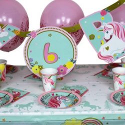 Unircorn Versiering voor Verjaardag met Unicorn Feestdecoratie | Feestpakket 12 kinderen | Kinderfeestje