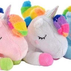 WITTE Eenhoorn knuffel met LED / lengte 33 cm  // Unicorn Led / Eenhoorn met LED verlichting // Zachte en schattige unicorn eenhoorn / Pluche teddy / Kleurrijke led met aan -en uit knop