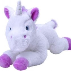 Wild Republic Knuffel Eenhoorn Ecokins Junior 30 Cm Pluche Wit/paars