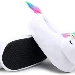 WiseGoods - Eenhoorn Sloffen - Dieren Sloffen - Slippers - Unicorn - Huisslippers - Maat 39 - Wit