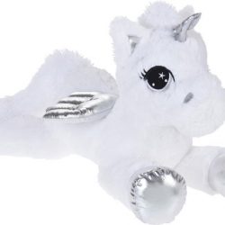 Wit/zilveren knuffel eenhoorn van pluche 70 cm - Speelgoed - Dierenknuffels - Knuffeldieren - Fantasie - Eenhoorn knuffels