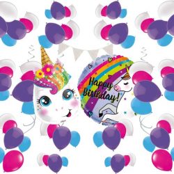 e-Carnavalskleding.nl Feestpakket Unicorn versiering | Unicorn pakket Large | Unicorn Kinderfeest pakket L