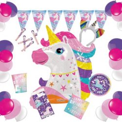 e-Carnavalskleding.nl Unicorn Kinderfeestpakket voor 10 kinderen|Kant en klaar kinderfeest versieringspakket unicorn|Kant en klaar kinderfeest versieringspakket unicorn